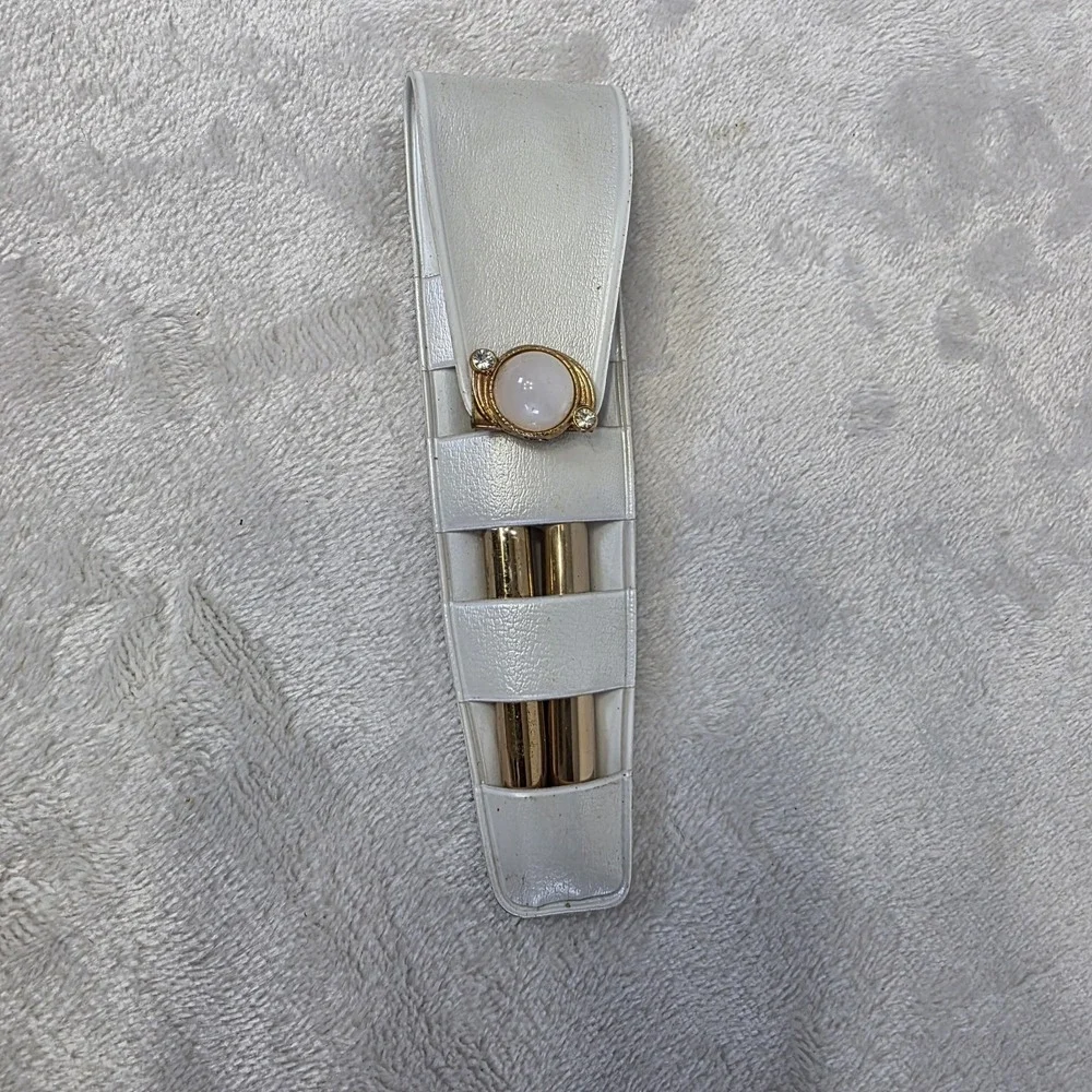 Vinatage Mascot Gold Tone Pen And‎ Mechanical Pencil Set In White Sleeve Pearl